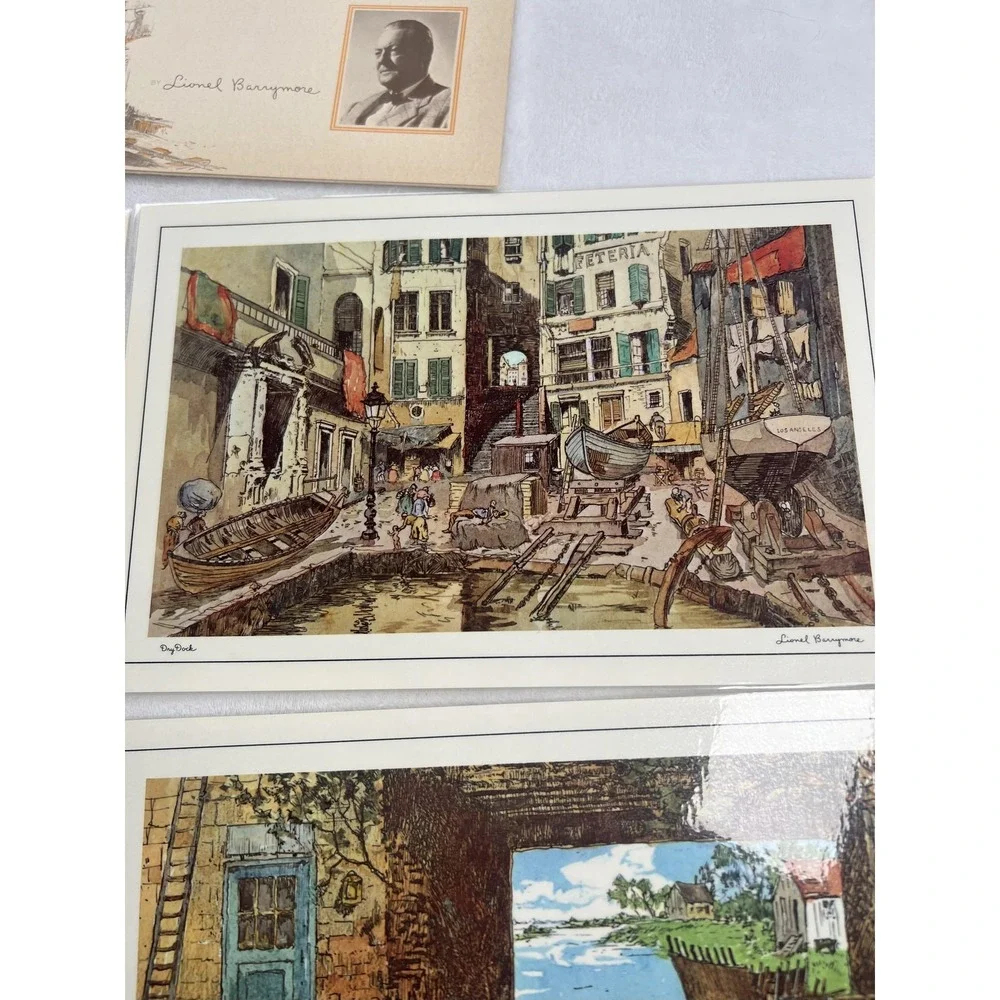 Vintage Lionel Barrymore Masterpiece Dinner Mats Set of 4 Nautical Marine Scenes